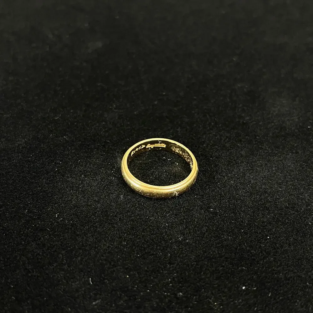 Vintage Exquisite 14K Yellow Gold Wedding Band Ring 3.69g Around Sz 5
